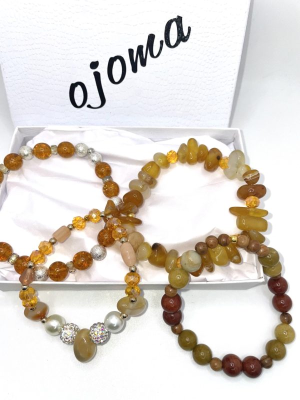 Product Image and Link for Amber Nights Gemstone Bracelet Set