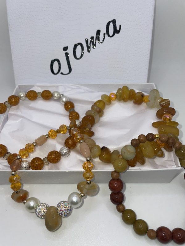 Product Image and Link for Amber Nights Gemstone Bracelet Set