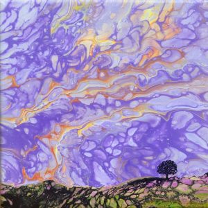 Product Image and Link for Lone Tree Fluid Art Painting