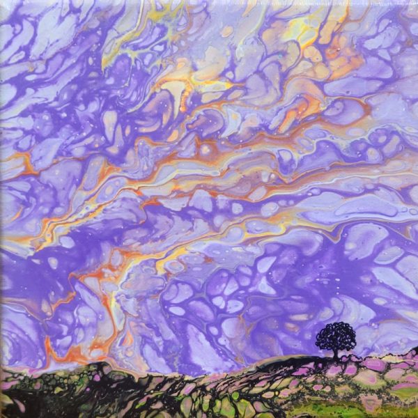 Product Image and Link for Lone Tree Fluid Art Painting