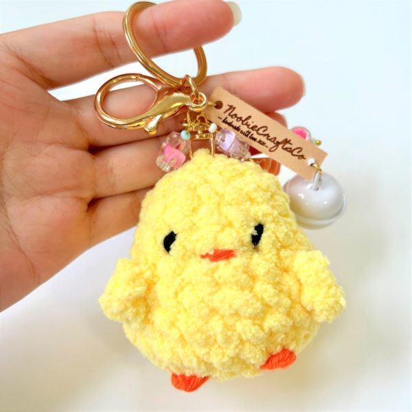 Product Image and Link for Mini Chick Crochet Plushie Keychain | Amigurumi |Gift
