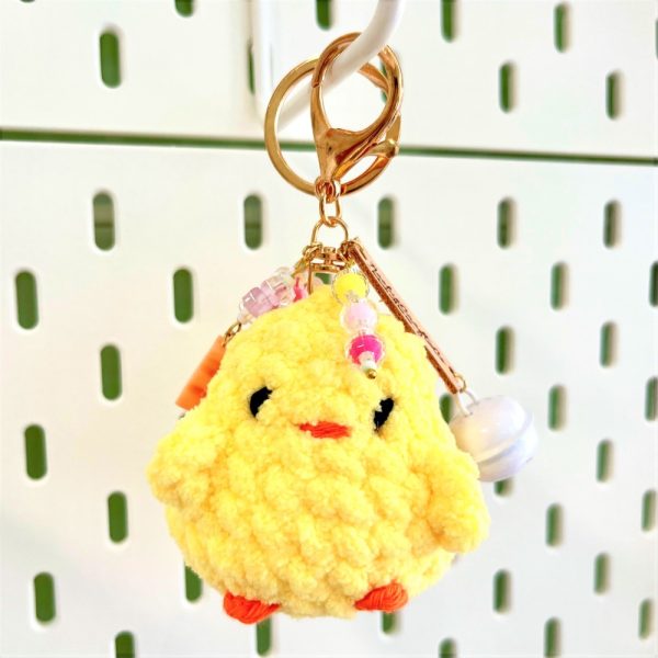 Product Image and Link for Mini Chick Crochet Plushie Keychain | Amigurumi |Gift