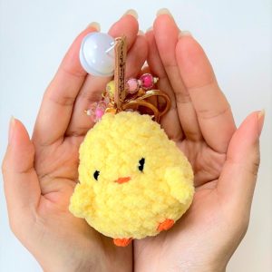 Product Image and Link for Mini Chick Crochet Plushie Keychain | Amigurumi |Gift