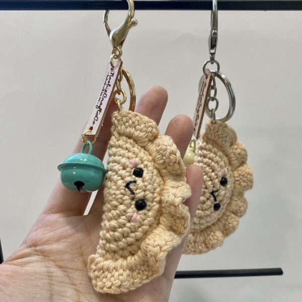 Product Image and Link for Crochet Dumpling Keychain | Pierogi