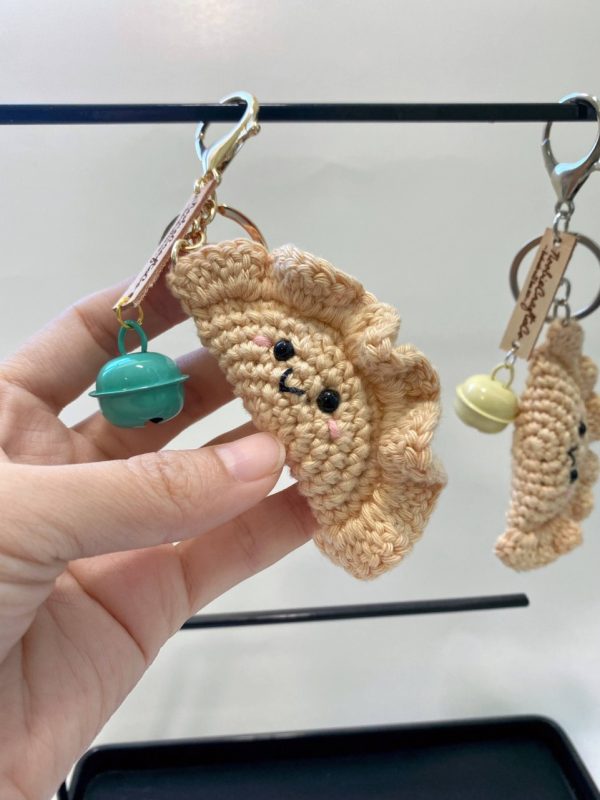 Product Image and Link for Crochet Dumpling Keychain | Pierogi