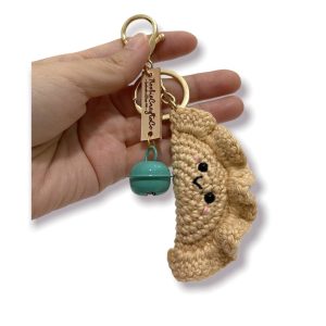 Product Image and Link for Crochet Dumpling Keychain | Pierogi