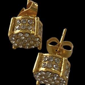Product Image and Link for Don’t Forget Mom! May 14th! Women’s 4- Prong Zircon Round 14K Gold Plated Marquis Cut Earrings