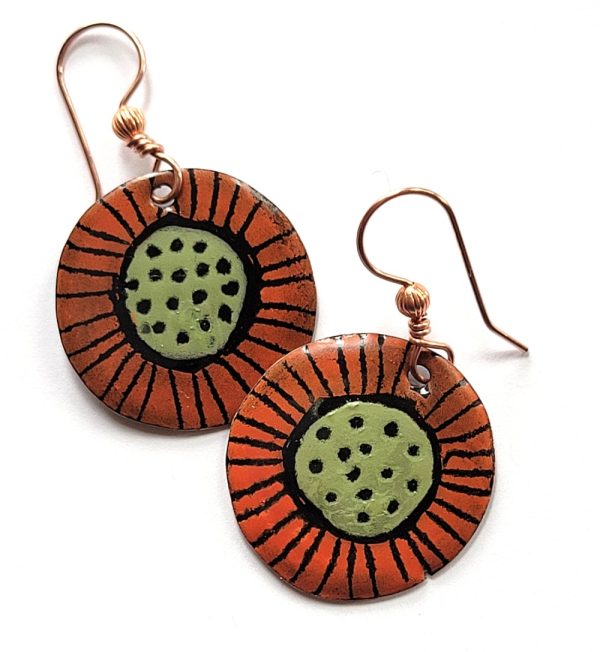 Product Image and Link for Round Seedpod Earrings
