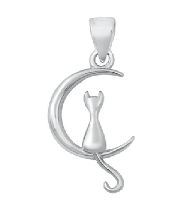 Product Image and Link for Crescent Moon Cat Necklace
