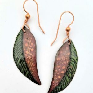 Product Image and Link for Textured Leaf Earrings