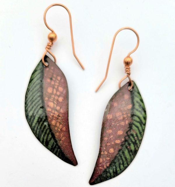 Product Image and Link for Textured Leaf Earrings