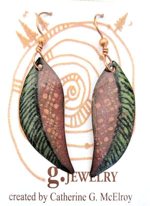 Product Image and Link for Textured Leaf Earrings