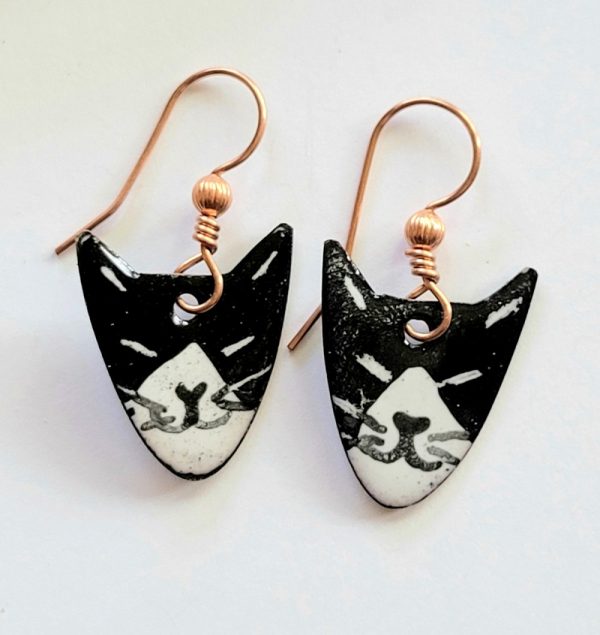 Product Image and Link for Wicked Tuxedo Kitty Earrings