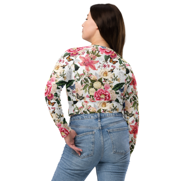 Product Image and Link for Crop Top Long-Sleeve, Vibrant Floral Print