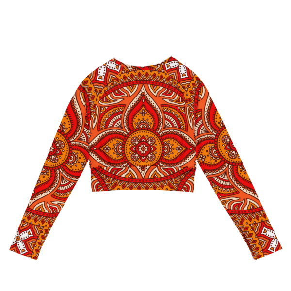 Product Image and Link for Crop Top long-sleeve, Mandala Design