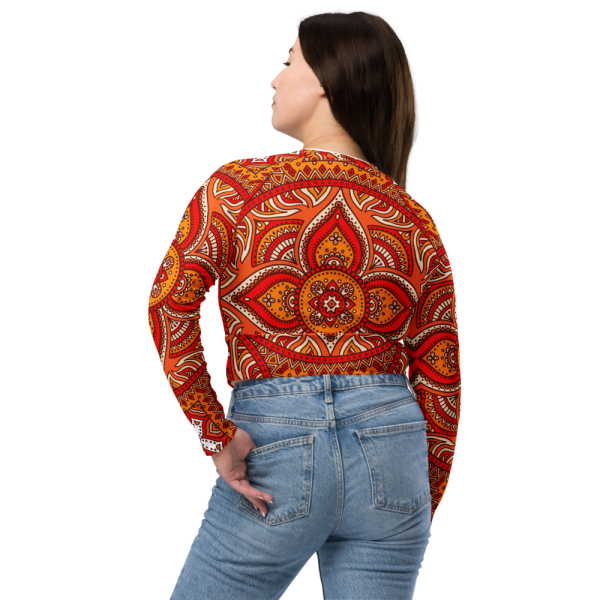 Product Image and Link for Crop Top long-sleeve, Mandala Design