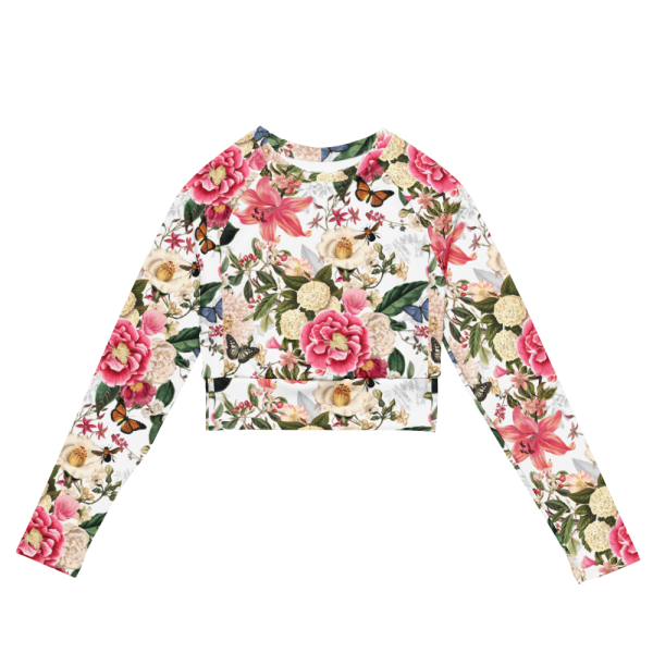 Product Image and Link for Crop Top Long-Sleeve, Vibrant Floral Print