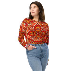 Product Image and Link for Crop Top long-sleeve, Mandala Design