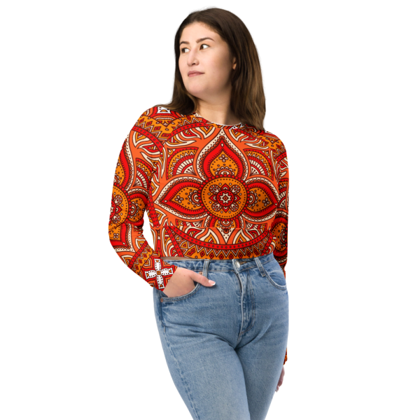 Product Image and Link for Crop Top long-sleeve, Mandala Design