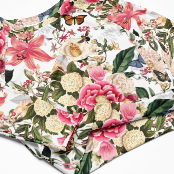 Product Image and Link for Crop Top Long-Sleeve, Vibrant Floral Print