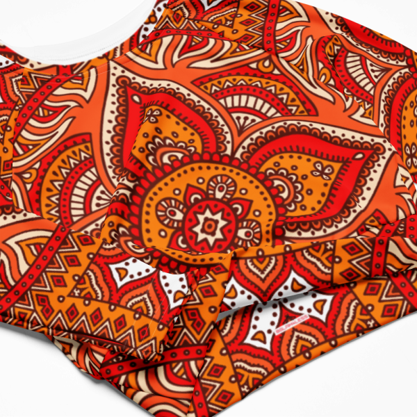 Product Image and Link for Crop Top long-sleeve, Mandala Design