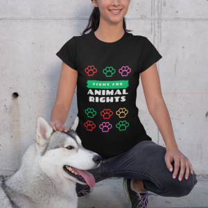 Product Image and Link for Unisex T-shirt with Animal Rights Graphic