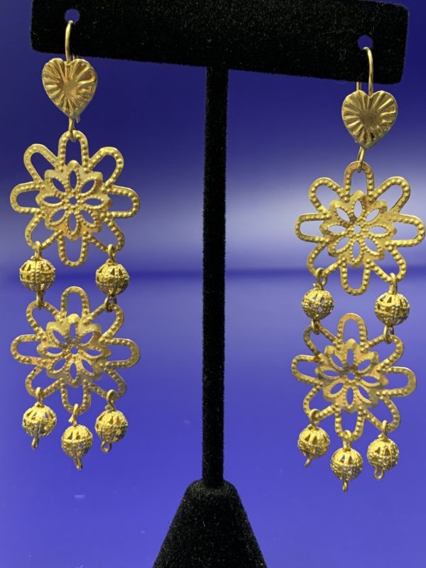 Product Image and Link for Double Flower fancy Earrings
