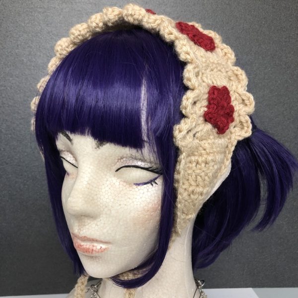 Product Image and Link for Crochet Flower Cottage Core Tan Color Headband Flower Girl