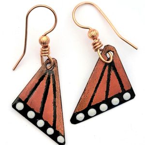 Product Image and Link for Orange Butterfly Wing Earrings