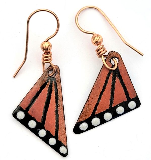 Product Image and Link for Orange Butterfly Wing Earrings