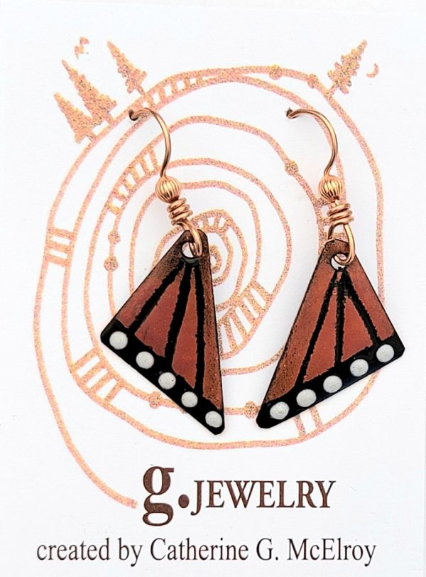 Product Image and Link for Orange Butterfly Wing Earrings