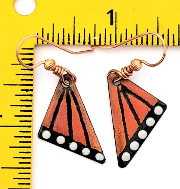 Product Image and Link for Orange Butterfly Wing Earrings