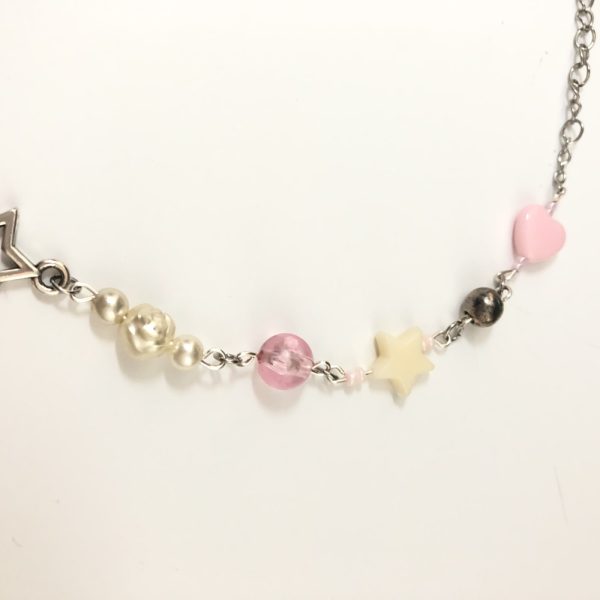 Product Image and Link for Outer Space Girl Pink Charms Planet Wire Wrapped Necklace