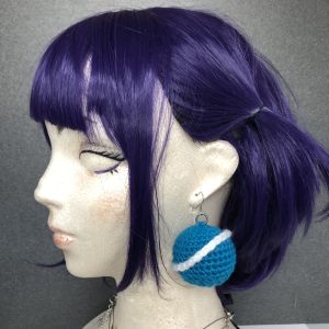 Product Image and Link for Fun Blue Planet Uranus Crochet Squishy Earrings