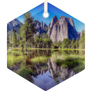 Product Image and Link for Yosemite Meadow Glass Ornament