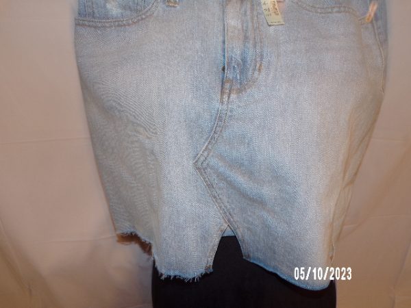 Product Image and Link for NEW Madewell Denim Jeans Mini Skirt 27 Distressed A Line Frayed Hem Cotton $79