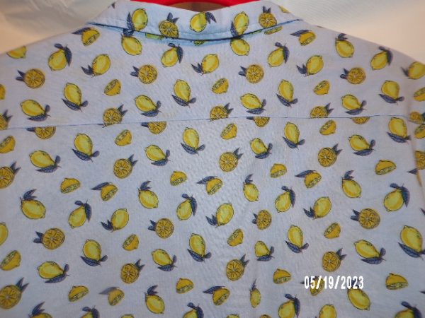 Product Image and Link for BORGO 28 MADE IN ITALY BUTTON UP SHIRT LT BLUE LEMONS Brand New $146 XXL
