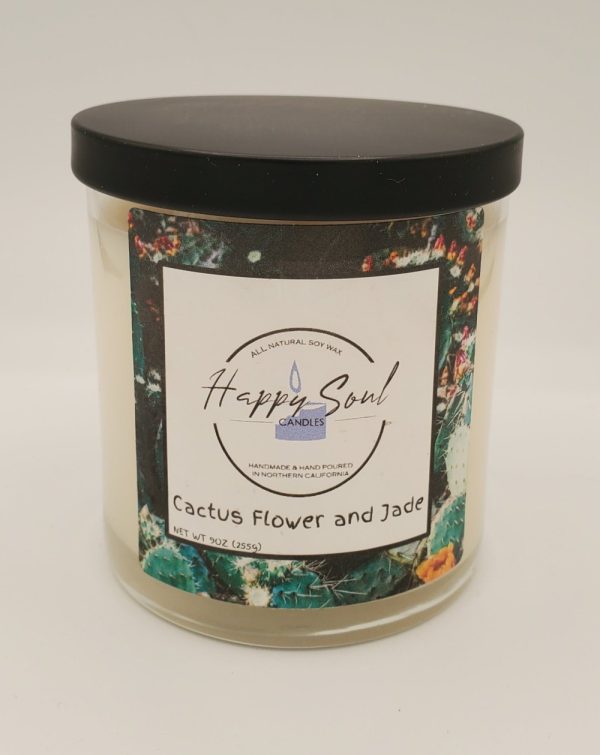 Product Image and Link for Cactus Flower and Jade 9 oz Soy Candle