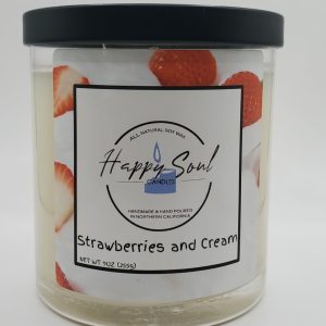 Product Image and Link for Strawberries and Cream 9 oz Soy Candle