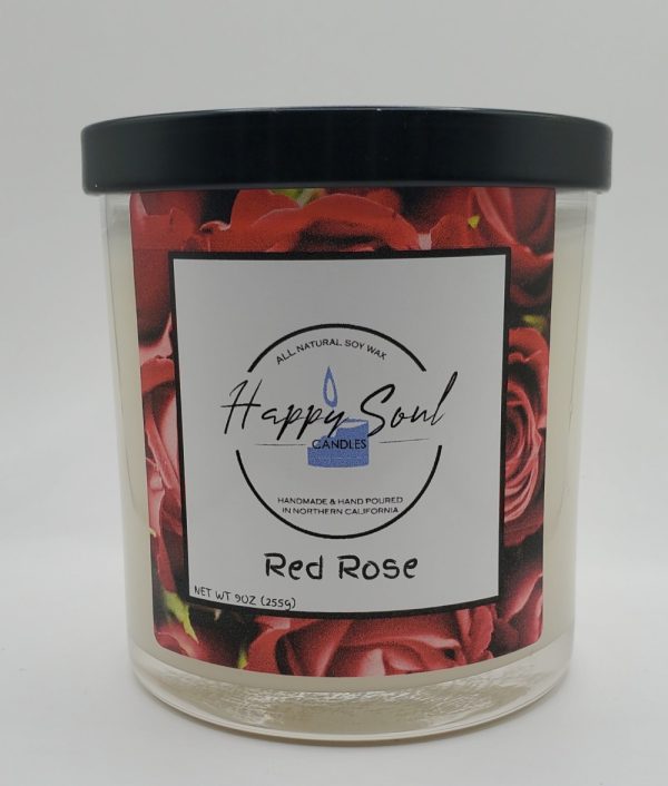 Product Image and Link for Red Rose 9 oz Soy Candle