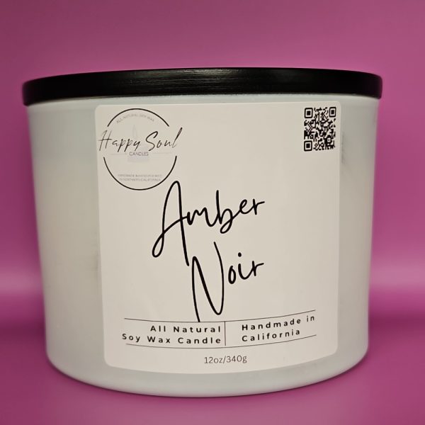 Product Image and Link for Amber Noir 3-Wick Soy Candle (12oz)