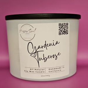 Product Image and Link for Gardenia Tuberose 3-Wick Soy Candle (12oz)