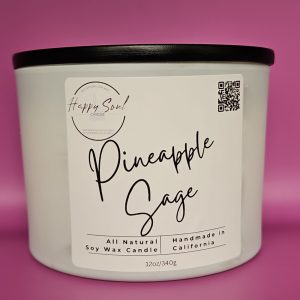 Product Image and Link for Pineapple Sage 3-Wick Soy Candle (12oz)
