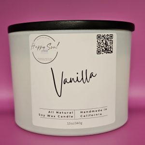 Product Image and Link for Vanilla 3-Wick Soy Candle (12oz)