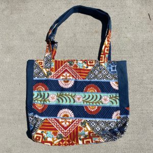 Product Image and Link for Floral Pattern Multicolor Denim Tote Sholder Summer Beach Bag