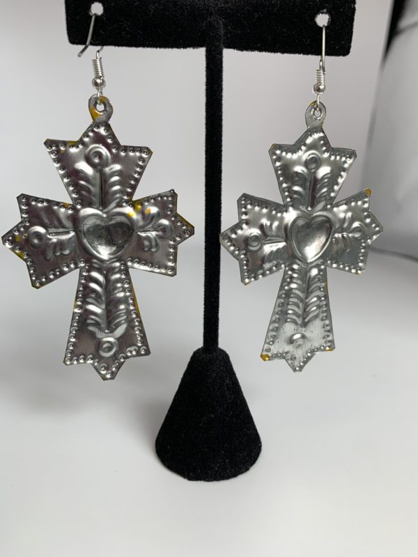 Product Image and Link for Cruz tinplate handpainted Earrings