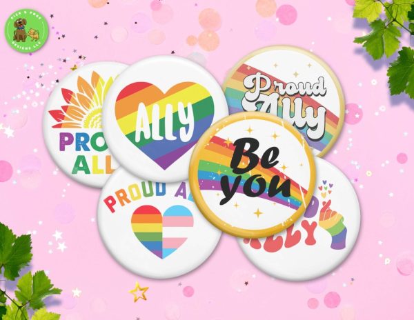 Product Image and Link for LGBTQIA2S+ Ally and Pride Month Button Pins and Accessories