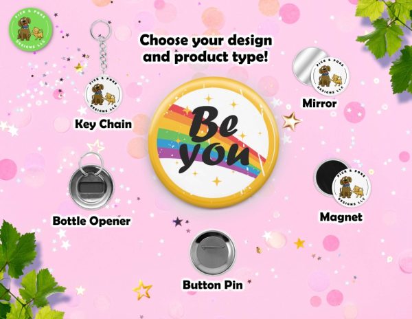 Product Image and Link for LGBTQIA2S+ Ally and Pride Month Button Pins and Accessories