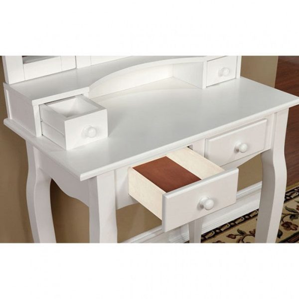 Product Image and Link for Janelle Vanity Set White