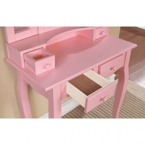Product Image and Link for Janelle Vanity Set Pink